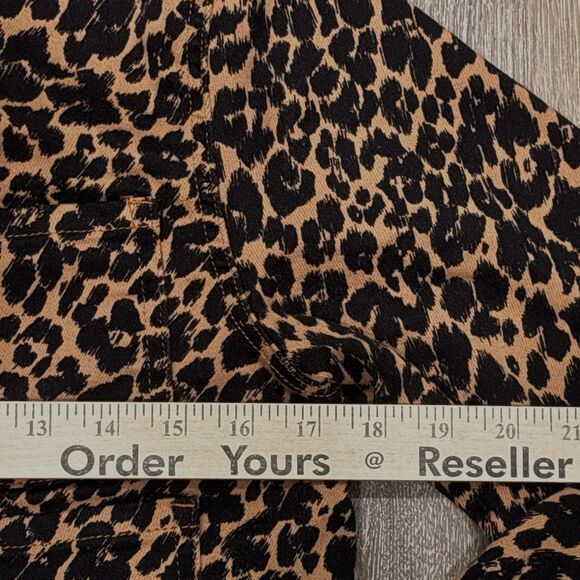 Anthropologie Maeve Jacket Womens Medium Leopard Print Cropped Button Pockets - Picture 5 of 12